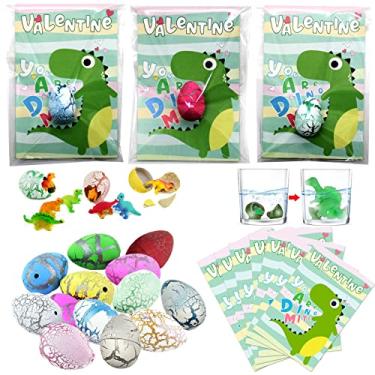 Imagem de Lionoble 30 Pack Valentines Cards with Dinosaur Egg Hatching Bulk, Funny Dino Eggs Valentine Exchange Cards
