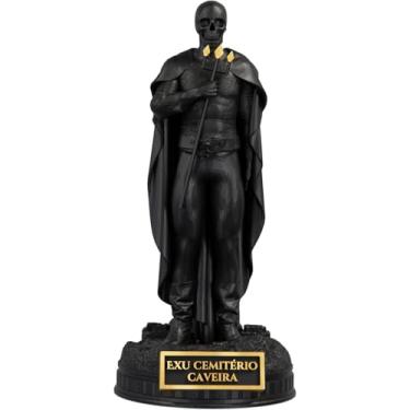 Imagem de Estátua Exu Cemitério Caveira Umbanda Candomblé (Cor Madeira)