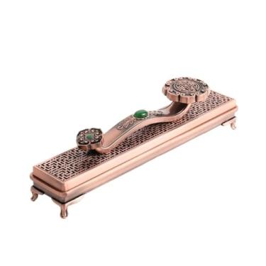 Imagem de porta-vara de incenso Queimador de incenso liga retrô, decoração para casa, suporte para meditação, ioga, spa(Red)