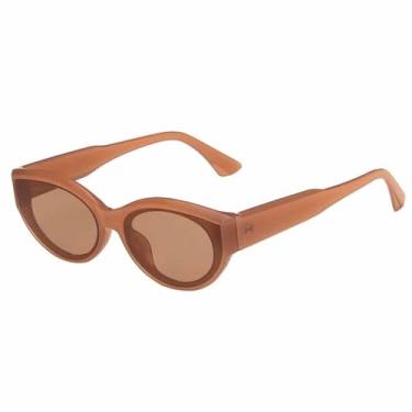 Imagem de Óculos de Sol Olho de Gato Feminino Punk com Lentes Transparentes e Proteção UV400 para Esportes ao Ar Livre, Corrida e Ciclismo, Jelly Tea