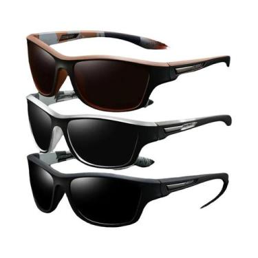 Imagem de Óculos De Sol Esportivos Unissex UV400 3PCS Para Corrida, Pesca, Cicli
