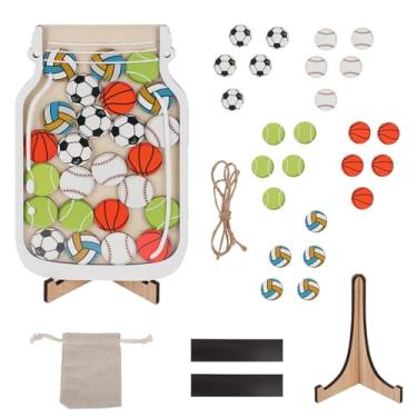 Imagem de Pote de Recompensas Magnético para Crianças, Design Bola Esportiva Sistema Incentivo Sala Aula Bom Comportamento e Treinamento Usar o Banheiro Ferramenta Quadro Comportamento Meninos e Meninas