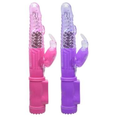 Imagem de Vibrador Rotativo Rabbit Com 12 Vibrações 22 X 3Cm Vipmix - PROMOÇÃO -