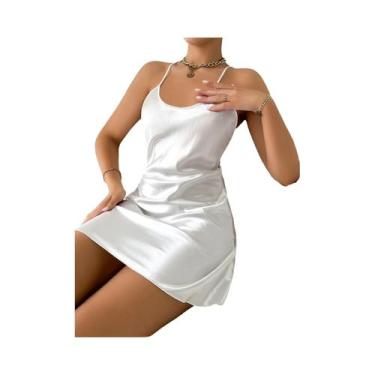 Imagem de Pijama feminino sexy de verão, vestido halter, renda, patchwork, camis