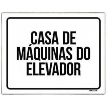 Imagem de Placa Ambiente Casa De Máquinas Do Elevador 18X23 - Sinalizo.Com