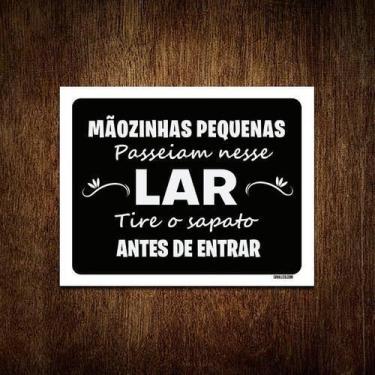 Imagem de Kit 5 Placas Decorativa - Tire Os Sapatos Antes De Entrar - Sinalico.C