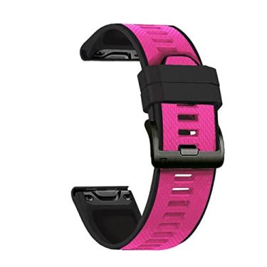 Imagem de AXTI 26 22mm pulseira de relógio de silicone esportivo para Garmin Fenix 6X 6 6S Pro 5X 5 Plus 3 3HR D2 MK2 Easy Fit Quick Release Wirstband (Cor: B, Tamanho: 26mm D2 Delta PX)