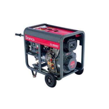 Imagem de Gerador à Diesel 6,5Kva Monofásico P. Elét. BD8000 EF Branco
