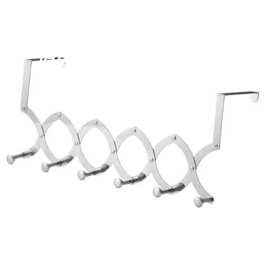 Imagem de YWJLQH Cabide de Porta Telescópico E Reforçado para Roupas, Ideal para Apartamentos, Casas E Dormitórios, de Porta-guarda-chuvas, 6 Ganchos, Tamanho real