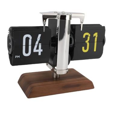 Imagem de Zyyini Relógio de Mesa Flip Automático Com Exibição de 12 Horas Com Aparência retrô para Hotel, Escola Em Casa, Decoração de Relógio Digital Vintage Flip Down para Sala de Estar, Escritório, café
