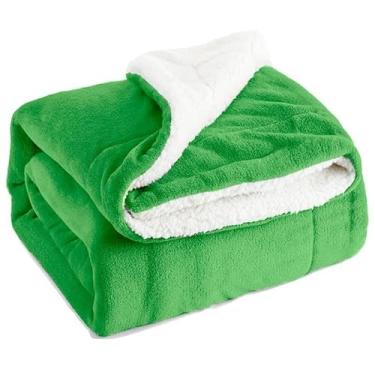 Imagem de Cobertor- Dupla face sherpa felpuda - Antialérgico(Verde Tons Sortidos)