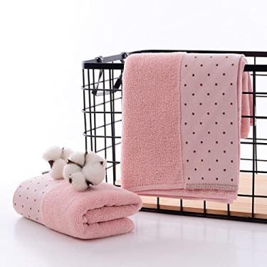 Imagem de pcagfaajmh Toalha de banho, toalhas de banho para adultos 70 x 140 cm toalha de limpeza de rosto conjuntos de toalhas de banheiro macias super absorventes secagem rápida chuveiro casa, rosa, conjunto