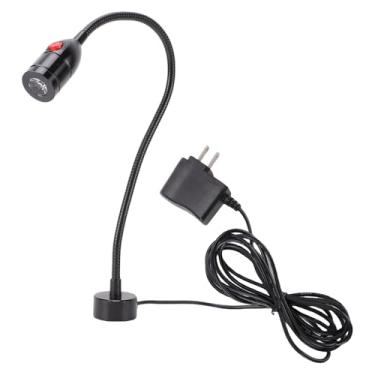 Imagem de Eujgoov Lâmpada LED para Máquina 3W 6000K 1000LM LED Lâmpada de Trabalho Com Pescoço de Ganso Flexível e Base Magnética para Torno de Oficina (Plugue dos EUA)