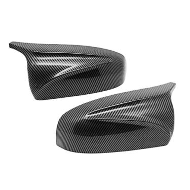 Imagem de Capa De Espelho Retrovisor De Carro Com Padrão De Fibra De Carbono/Carcaça Preta De Espelho Retrovisor Compatível Com BMW X5 X6 Híbrido E70 E71 E72 2007-2014(Carbon Fiber)