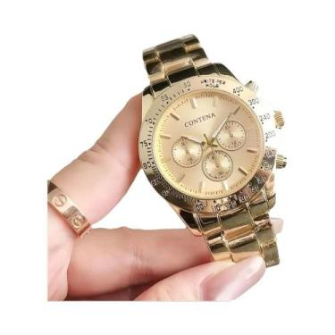 Imagem de Relógio De Pulso Feminino Clássico De Quartzo Em Aço Inoxidável Luxuos