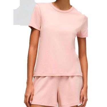 Imagem de Pijama Feminino Curto Hering 7c3l, Rosa, M