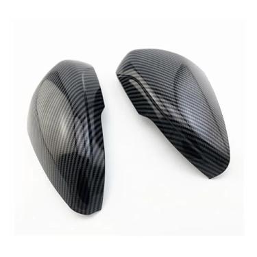 Imagem de Retrovisor lateral espelho capa asa adesivo porta exterior vista traseira caso guarnição de fibra de carbono olhar Compatível com ford focus mk4 2019-2023(Carbon)