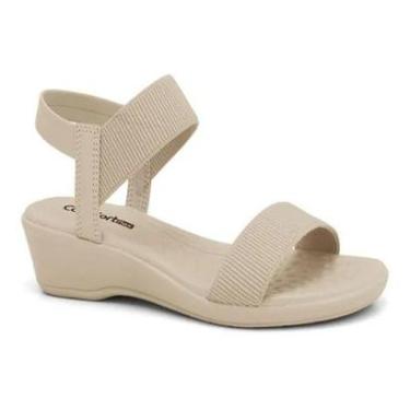 Imagem de Sandália Feminina Comfortflex Salto Anabela Elástico-Feminino