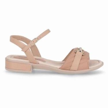 Imagem de Sandália Salto Baixo Feminina Piccadilly 590072-4 Nude-Feminino