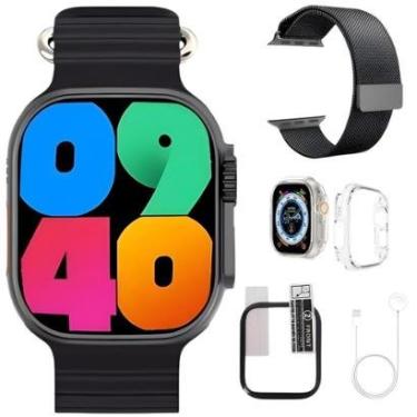 Imagem de Relogio Inteligente W69 Ultra Max Smart Watch Serie 10 49mm 2 Gb Amoled Troca Foto Faz Ligaçao Kit-Unissex