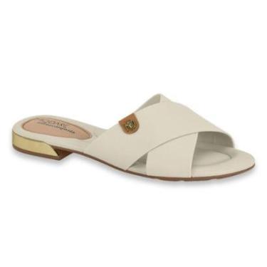 Imagem de Sandalia Rasteira Feminina Modare Salto Baixo Confortavel Tiras Tamanco Ref: 7217.100-Feminino