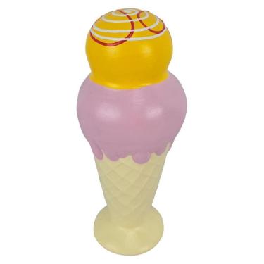 Imagem de Cofre De Gesso Sorvete De Casquinha Rosa