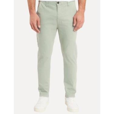Imagem de Calça Aramis Masculina Chino Sarja Classica Button Verde Claro-Masculino