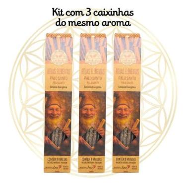 Imagem de KIT C/3 Incensos Goloka Vareta Linha Rituais Elementais Sabor:SÂNDALO,