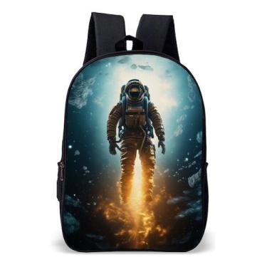 Imagem de Mochila Infantil Escolar Simples Astronauta Galaxia Estampa - Use Nerd
