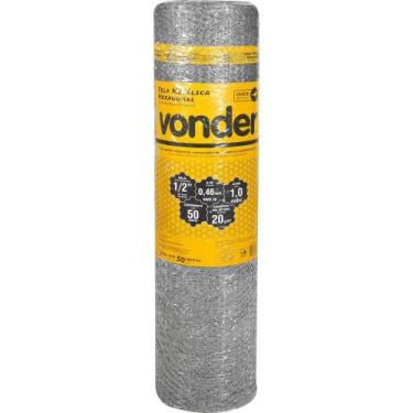 Imagem de Tela Metálica Viveiro Hex Malha 1/2'' BWG26 1,0m 50m Vonder