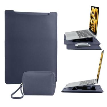 Imagem de Capa protetora para laptop de 13 a 14 polegadas com recurso de suporte, para MacBook Pro 14 M5/M4/M3/M2/M1 2025-2021, MacBook Pro/Air 33.0 cm 33.8 cm Surface, HP Spectre X360, capa de laptop de couro