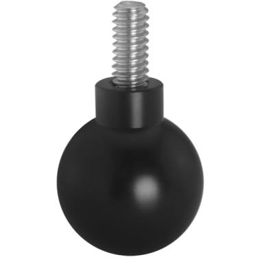 Imagem de LUORNG Adaptador de esfera de 2,5 cm com rosca de aço inoxidável de 1/4-20 para câmeras de ação, filmadoras, espelho retrovisor de bicicleta, suporte de telefone giratório de 360 graus, acessório