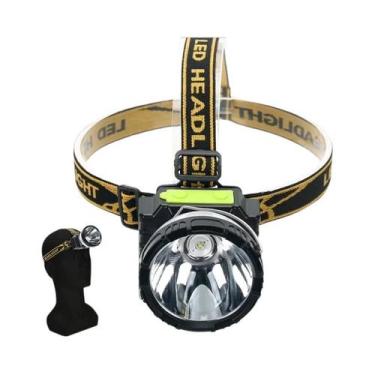 Imagem de Lanterna De Cabeça LED COB Recarregável Com 5 Modos, Bateria USB 18650