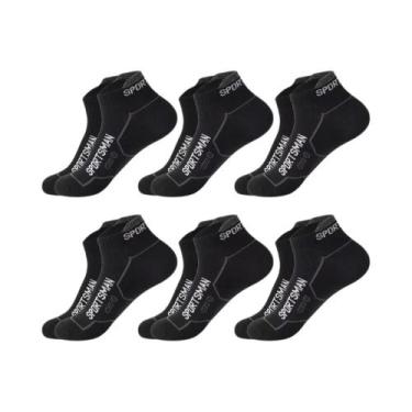 Imagem de Meias Esportivas Masculinas De Basquete E Corrida, 6 Pares, Curtas, Re