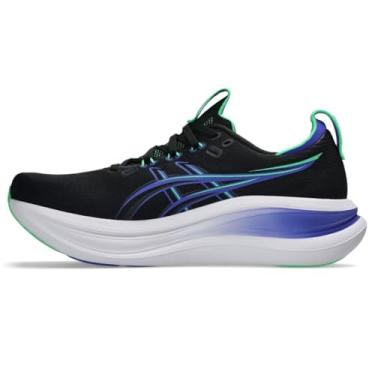 Imagem de ASICS Tênis de corrida masculino Gel-Nimbus 28, Preto/Cobalt Burst, 45