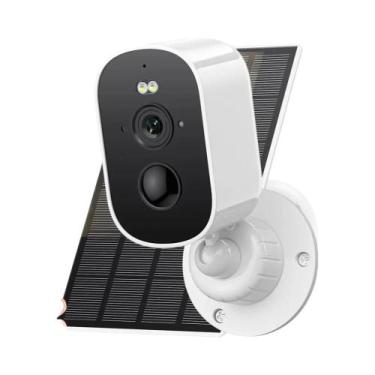 Imagem de Câmera IP Solar Externa 6MP Sem Fio WiFi 3K HD Com Bateria De 4800mAh,