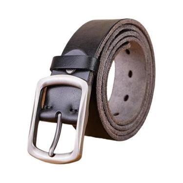 Imagem de Cinto Masculino De Couro Legítimo Natural Com Fivela De Metal Resisten