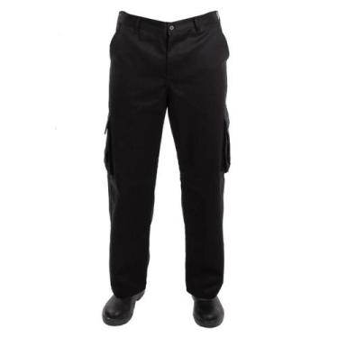 Imagem de Calça Trabalho Vigilante Segurança Bolso Cargo Preta - Fardas Express,