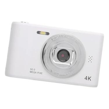 Imagem de Câmera Digital XZY 50MP 4K – Zoom 8x | Tela 2,4” | Recarregável USB-C (Branco)