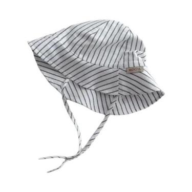 Imagem de Boné De Pescador Listrado Com Cadarço Para Meninos E Meninas, Chapéu C