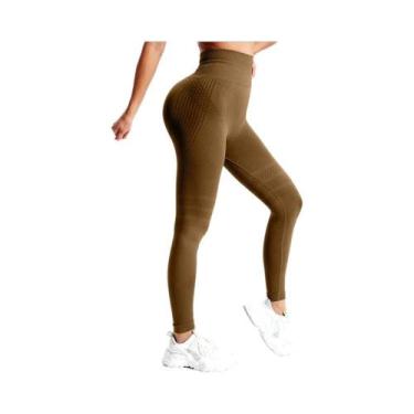 Imagem de Leggings Femininas De Cintura Alta Sem Costura, Secagem Rápida, Respir