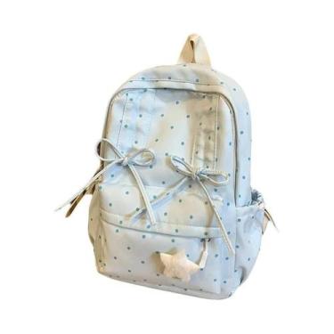 Imagem de Mochila Pequena Com Estampa De Poá Para Estudantes Universitárias, Des