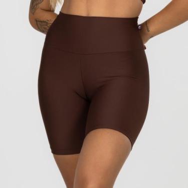 Imagem de Bermuda Meia Coxa Fitness Feminina Blackout Compressão Poliamida - ORB