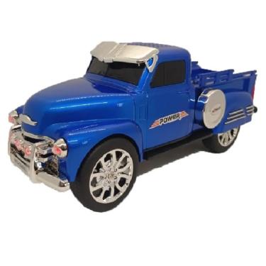 Imagem de Caixa Som Portatil Caminhonete Camionete Bluetooth Fm Azul WS-558B