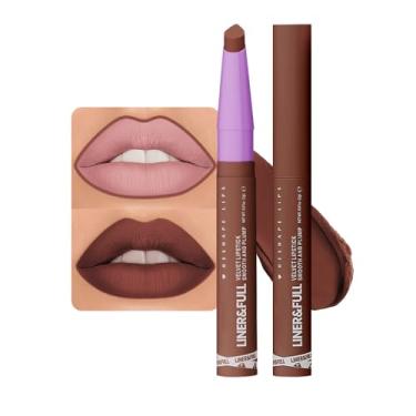 Imagem de Batom 2 em 1, acabamento fosco de veludo, suave e volumoso, 12 cores de lábios universais - rosa nude rosa malva ameixa, fórmula cremosa para maquiagem labial, uso durante todo o dia, sem crueldade