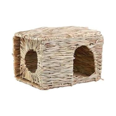 Imagem de Cama/Ninho Dobrável De Vime Para Coelhos, Hamsters E Porquinhos-da-Índ