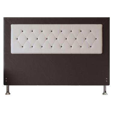 Imagem de Cabeceira King 1,95m Havana Suede Branco Marrom