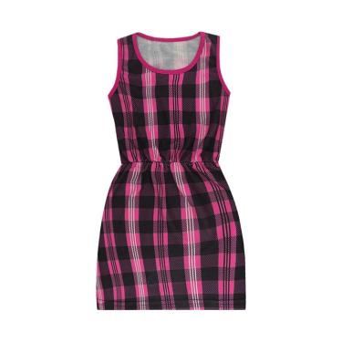 Imagem de Vestido Verão Infantil Xadrez Pink - Big Bless-Feminino