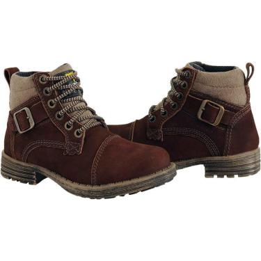 Imagem de Bota Coturno Infantil Menino Couro Macia Casual Conforto-Masculino