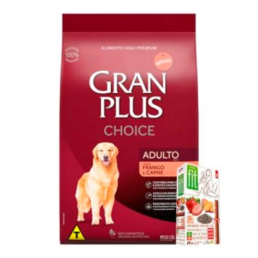 Imagem de Ração Gran Plus Cães Choice Adultos Frango E Carne - 20kg